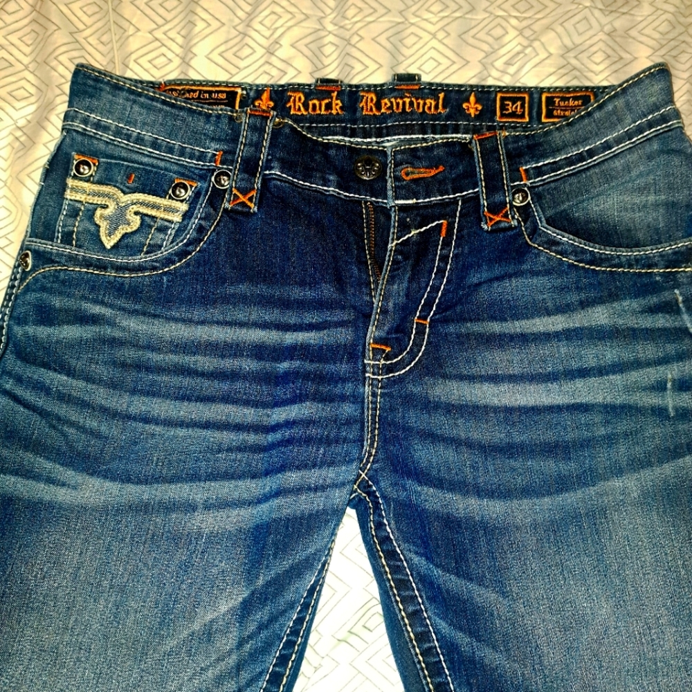 Gently used Rock Revival jeans 34x30 still in new condition
